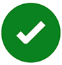 Tick on a green circle